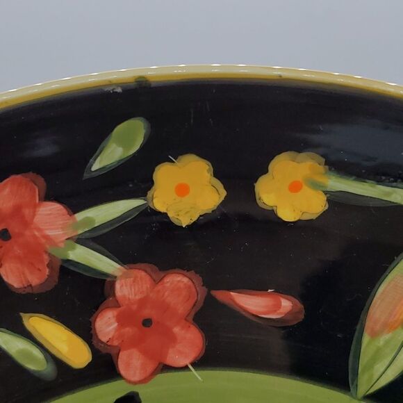 222 Fifth Arabian Flower 10.5" Platter Vibrant Colors! - Picture 3 of 3